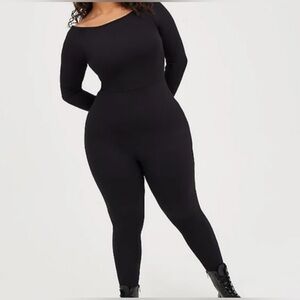 Torrid Catsuit Black Long-Sleeved, Torrid Size 0/Size 12, New With Tags